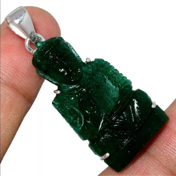 Other - Hand carved malachite Buddha